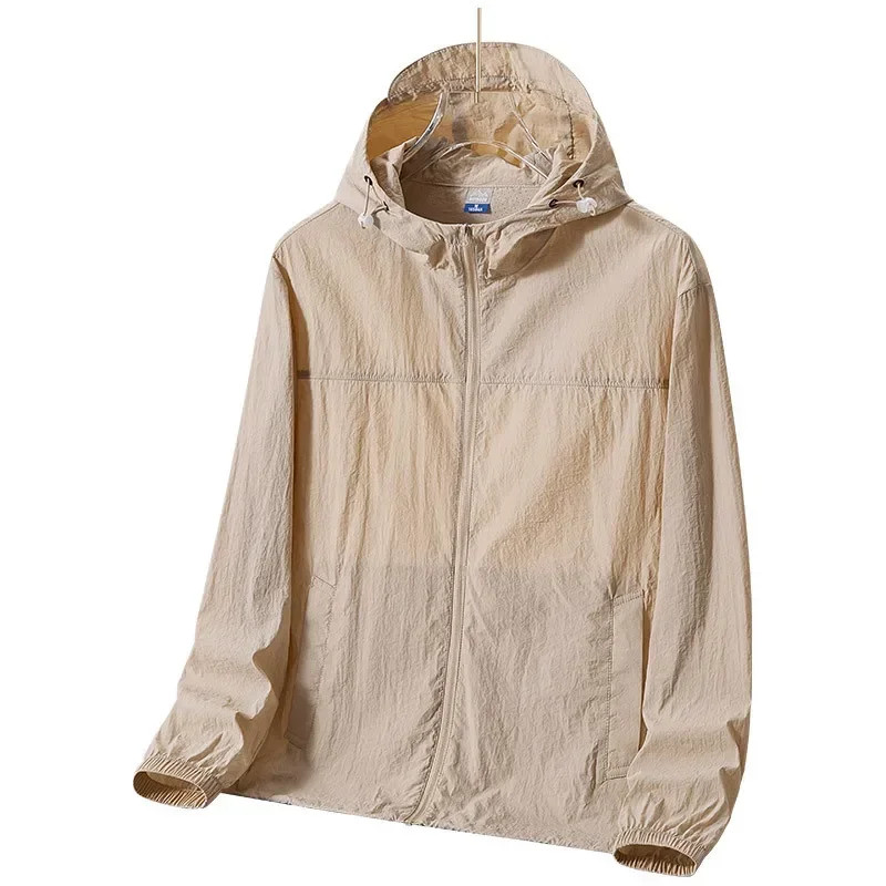 Men Ultrathin Waterproof Sun Protection Clothing Summer Casual Loose Quick-dry B - Image 2