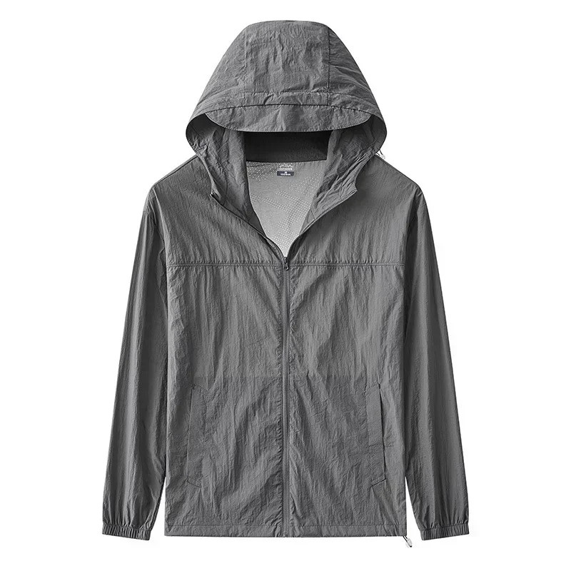 Men Ultrathin Waterproof Sun Protection Clothing Summer Casual Loose Quick-dry B - Image 4