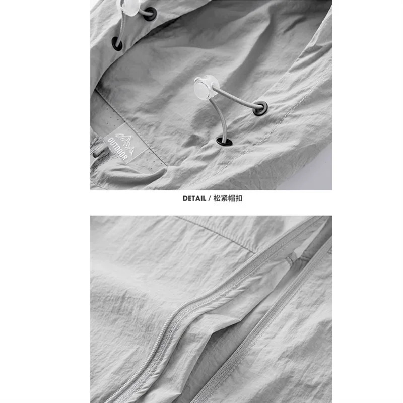 Men Ultrathin Waterproof Sun Protection Clothing Summer Casual Loose Quick-dry B - Image 5