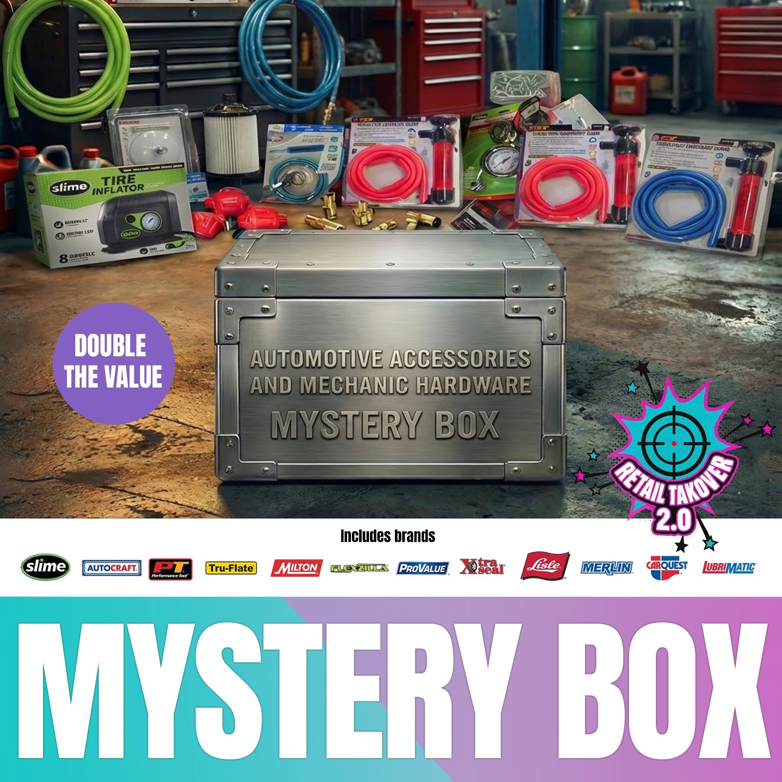 Huge Automotive, Garage Shop Hardware & Accessories Mix Mystery Box Lot
