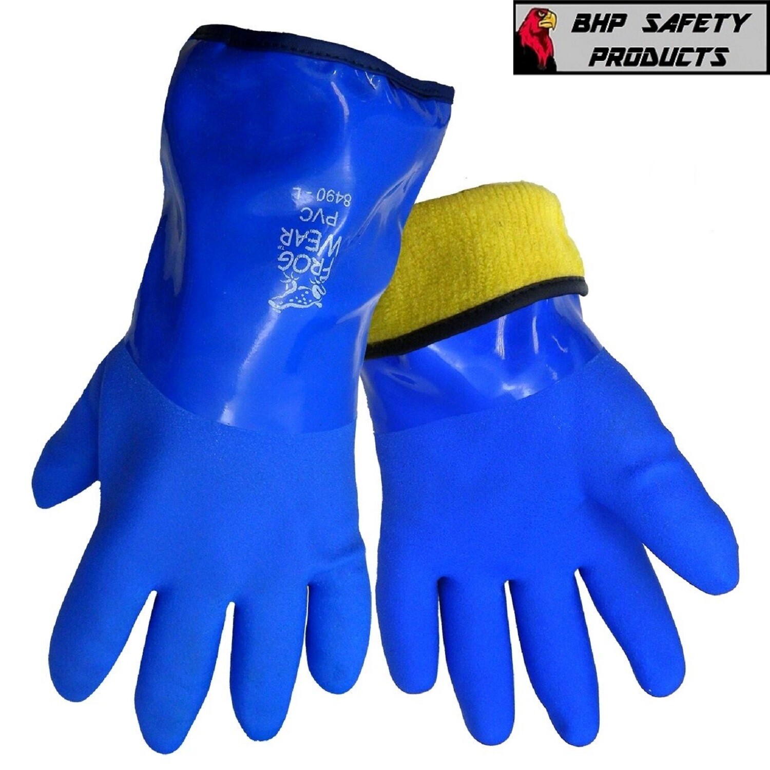 Insulated Waterproof Gloves Flexible PVC Cold Weather Work FrogWear 8490 1/Pair
