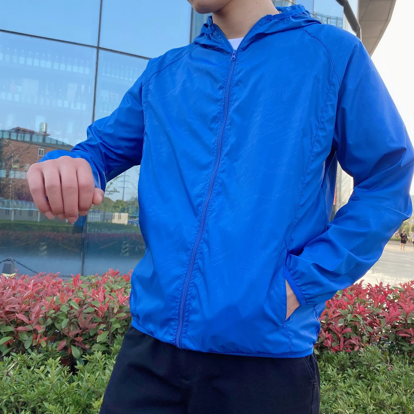 Casual Summer Hooded Jacket Men Women Sun Protection Clothing Hunting Clothes Qu