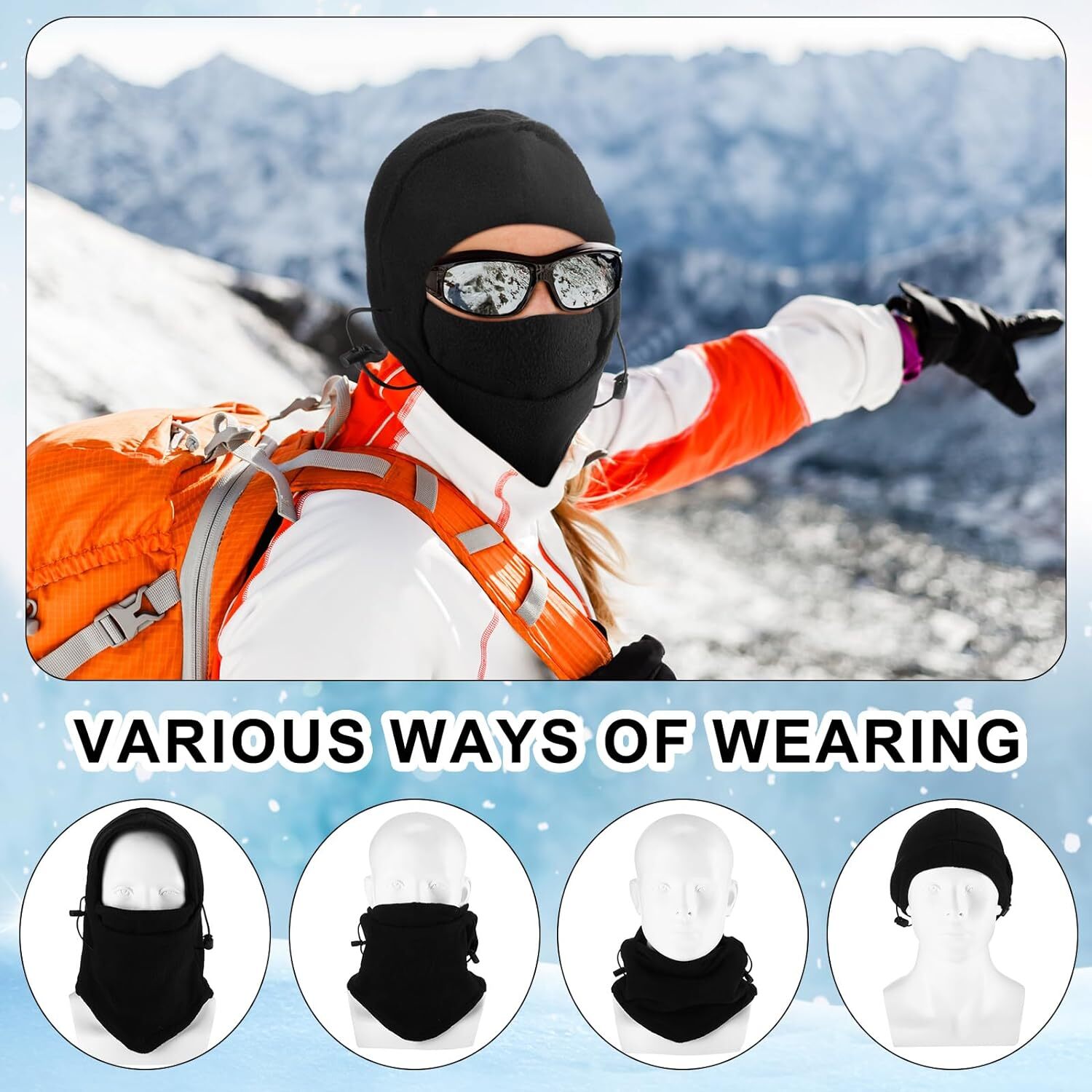 Thermal Balaclava Hood Winter Face Mask Head Cover for Cold Weather Neck Warmer - Image 4