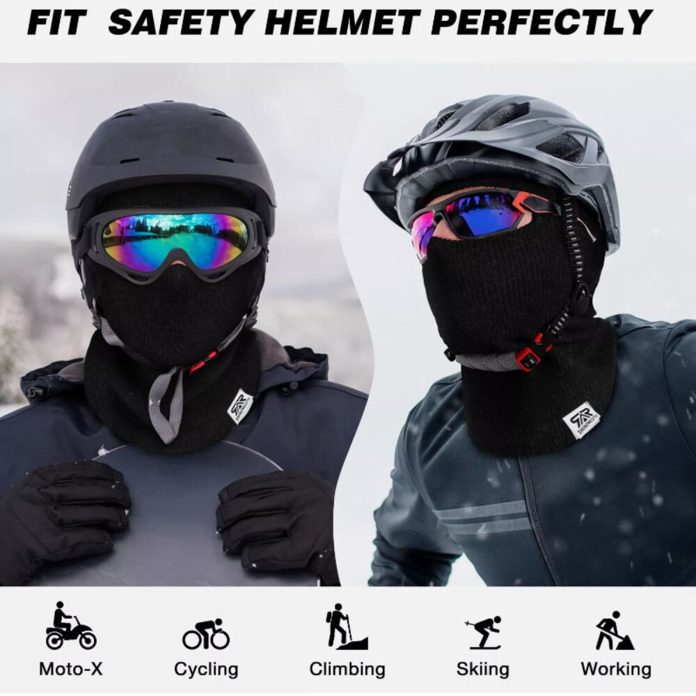 Winter Windproof Balaclava Fleece Neck Warm Ski Full Face Mask for Cold Weather - Image 3