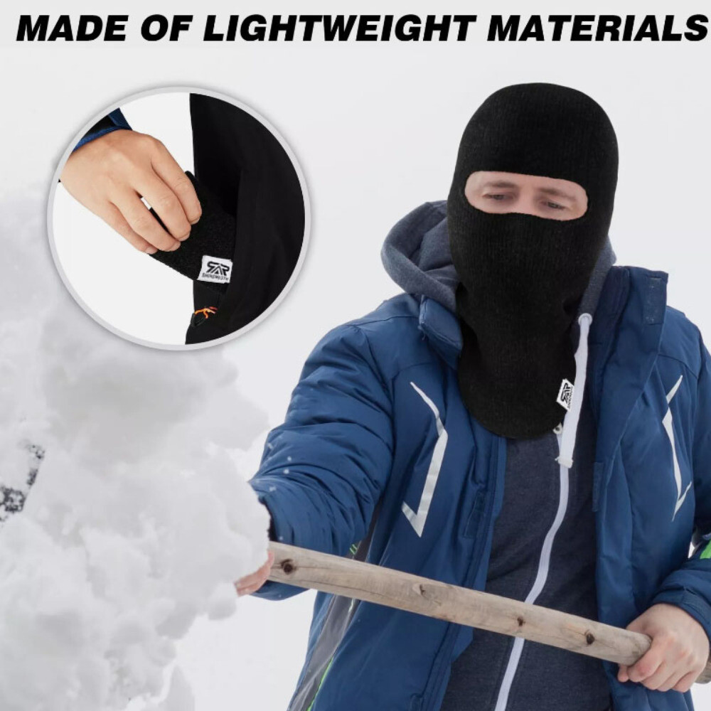 Winter Windproof Balaclava Fleece Neck Warm Ski Full Face Mask for Cold Weather - Image 4