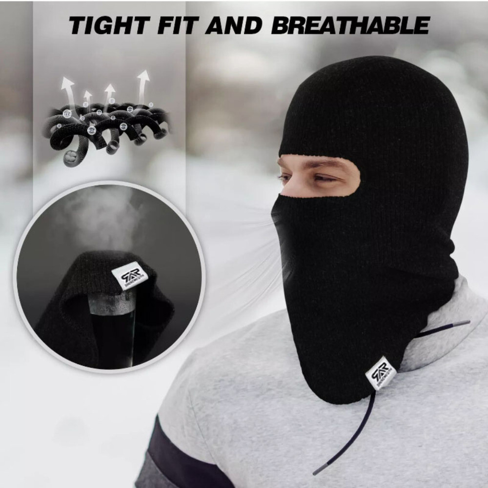 Winter Windproof Balaclava Fleece Neck Warm Ski Full Face Mask for Cold Weather - Image 5