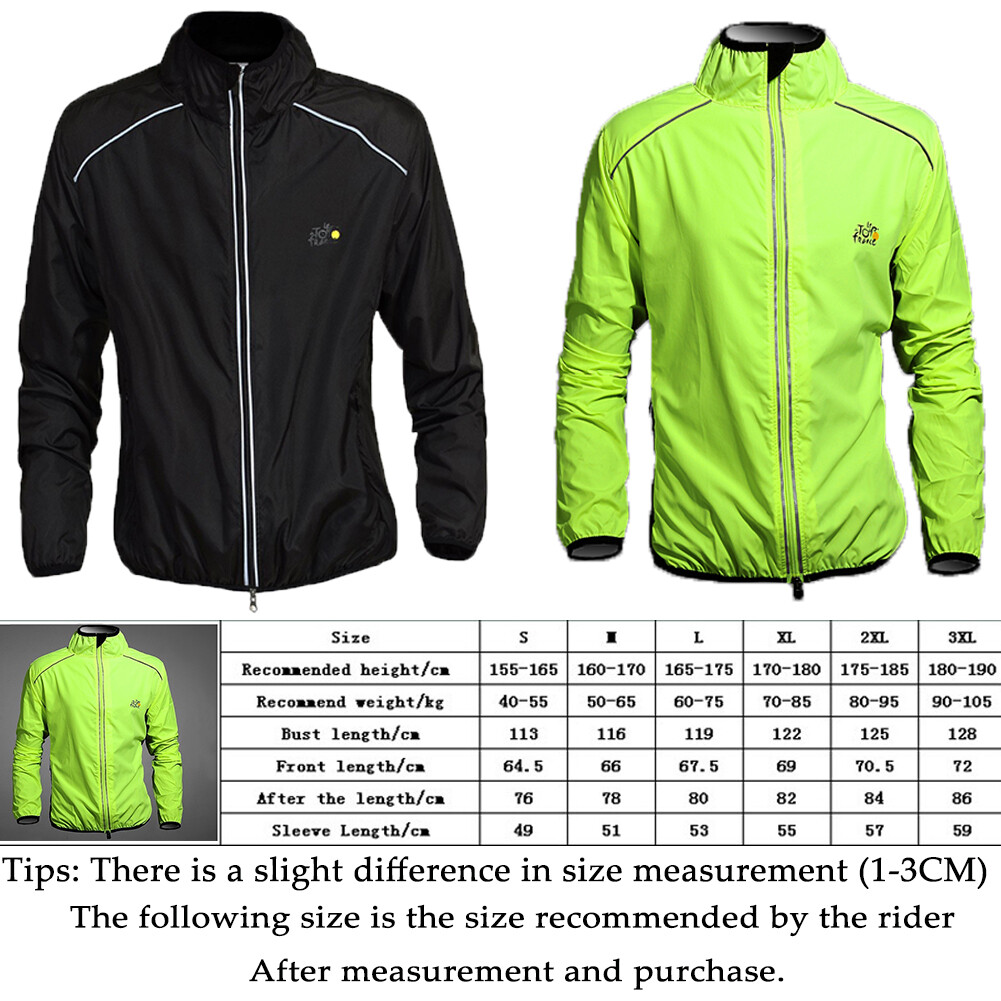 Cycling Windproof Long Sleeve Jacket UV Sun Protective Waterproof Sportswear USA - Image 3