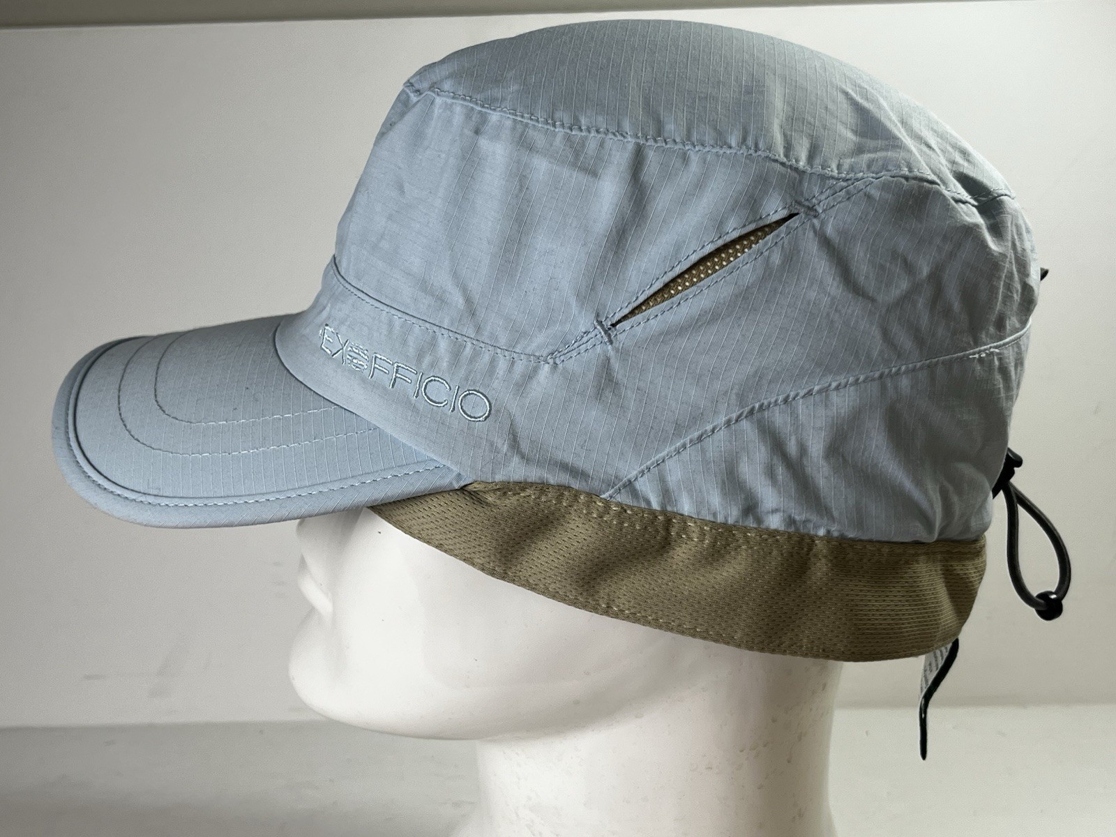 EXOFFICIO INSECT SHIELD BUGS AWAY ADVENTURE HAT L/XL POWDER BLUE CAMPING HIKING - Image 2