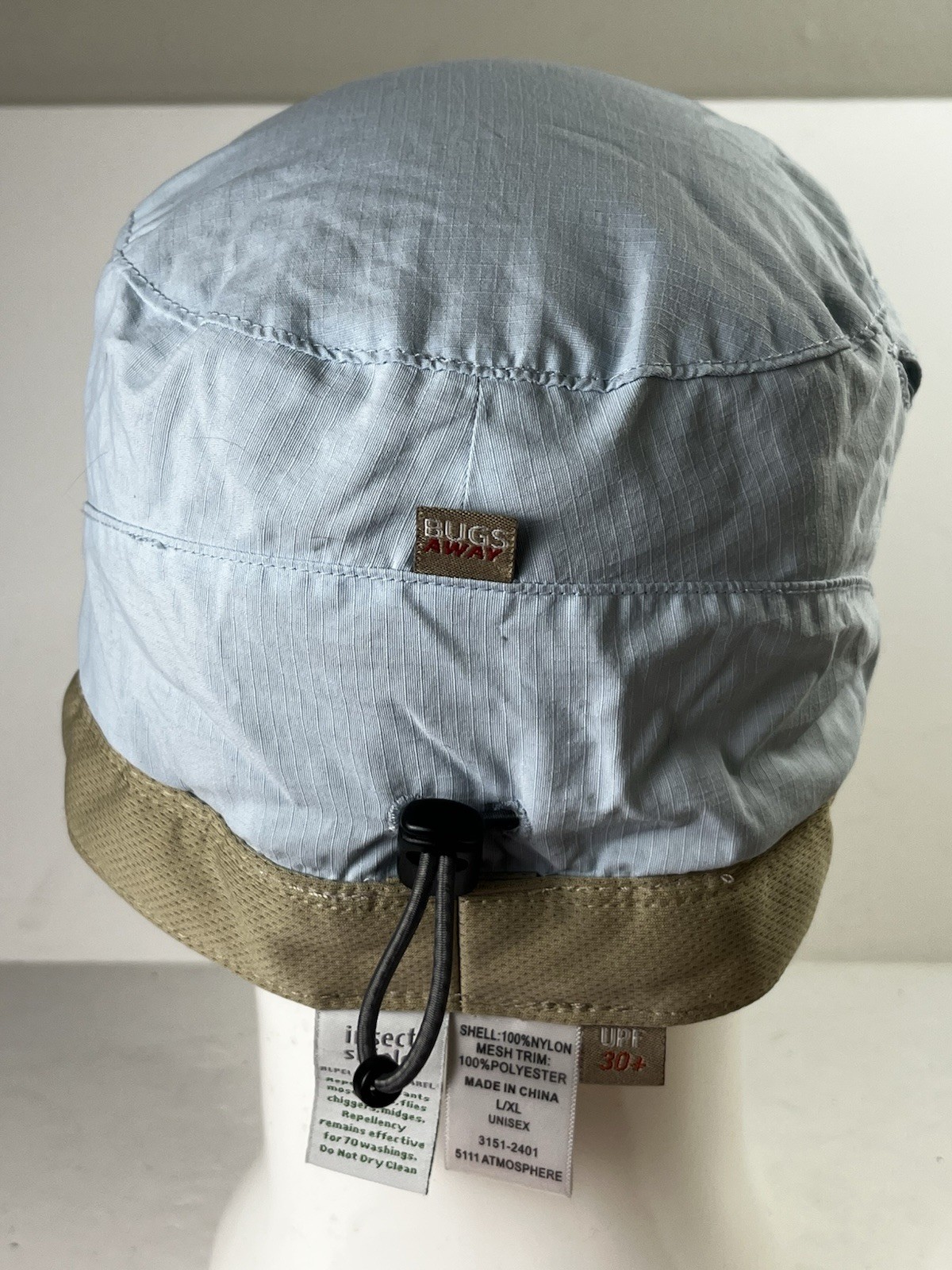 EXOFFICIO INSECT SHIELD BUGS AWAY ADVENTURE HAT L/XL POWDER BLUE CAMPING HIKING - Image 3
