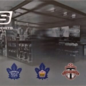 Gift Card & Holder: Real Sports Apparel Argos/Leafs/Marlies/TFC/Raptors (used)
