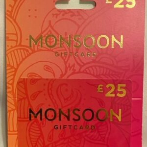 UK Version Monsoon Women's Children's Clothing Gift Card Collectible NO VALUE