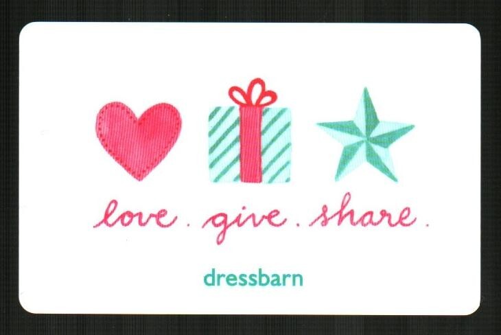 DRESS BARN Love, Give, Share ( 2012 ) Gift Card ( $0 )