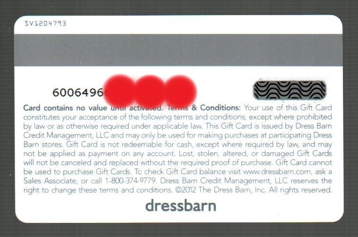 DRESS BARN Love, Give, Share ( 2012 ) Gift Card ( $0 ) - Image 2