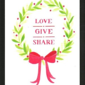 DRESS BARN Love, Give, Share, Holly Wreath ( 2012 ) Gift Card ( $0 )