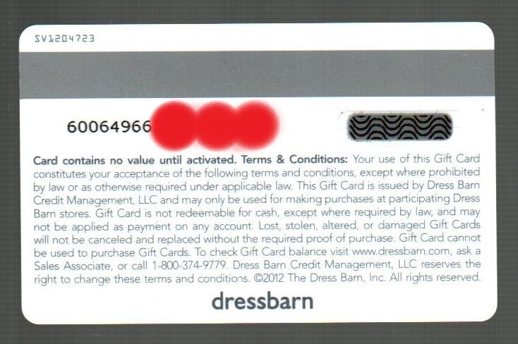DRESS BARN Holiday Wishes, Holly ( 2012 ) Gift Card ( $0 ) - Image 2