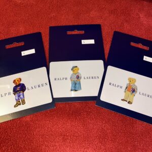 3 RALPH LAUREN POLO Bear Gift Card Collectible NO VALUE