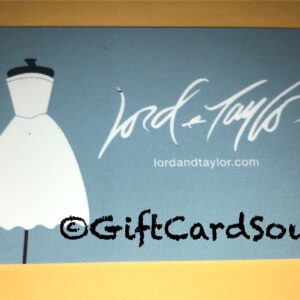 LORD & TAYLOR BLUE GIFT CARD WHITE DRESS 2012 COLLECTIBLE NO VALUE NEW