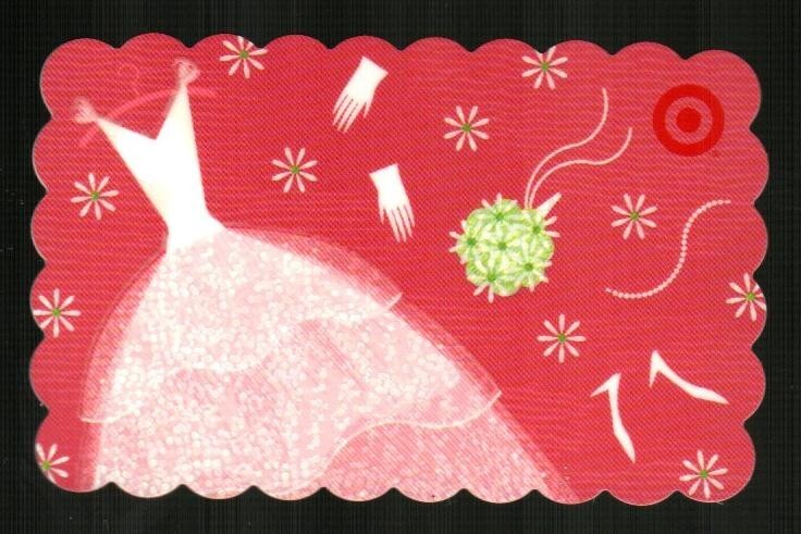 TARGET Sparkling Wedding Dress ( 2008 ) Die-Cut Gift Card ( $0 )