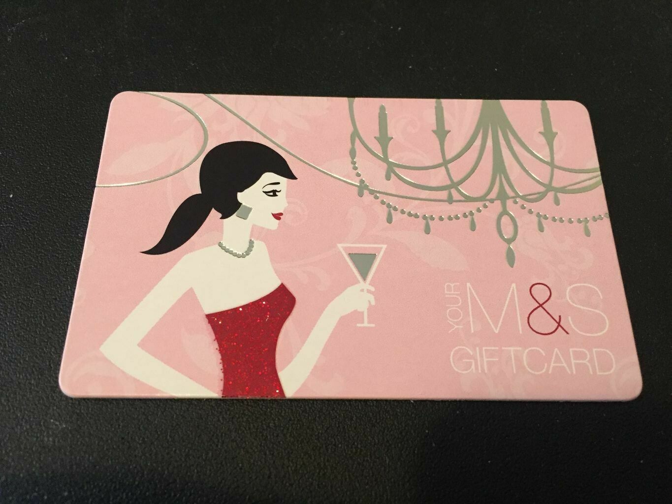 MARKS & SPENCER ( UK ) Woman Having a Cocktail ( 2012 ) Foil Gift Card ( $0 )