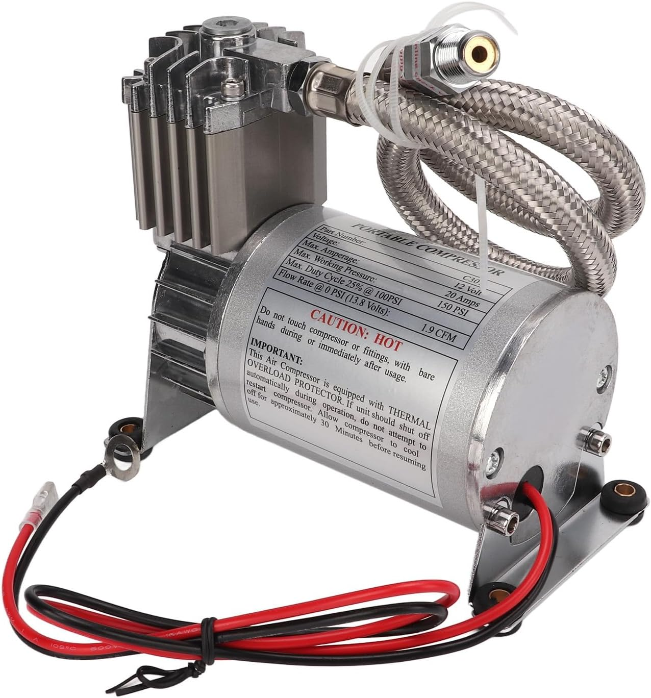 Compresor de Aire Resistente Portátil Metal Universal 12V 150 PSI Vehículos Yate Bo- - Image 2