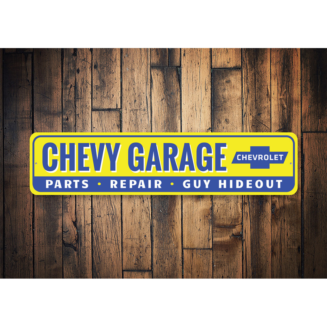 Chevy Garage Metal Sign Chevrolet Automotive Car Man Cave Sports Parts Repair - Image 2