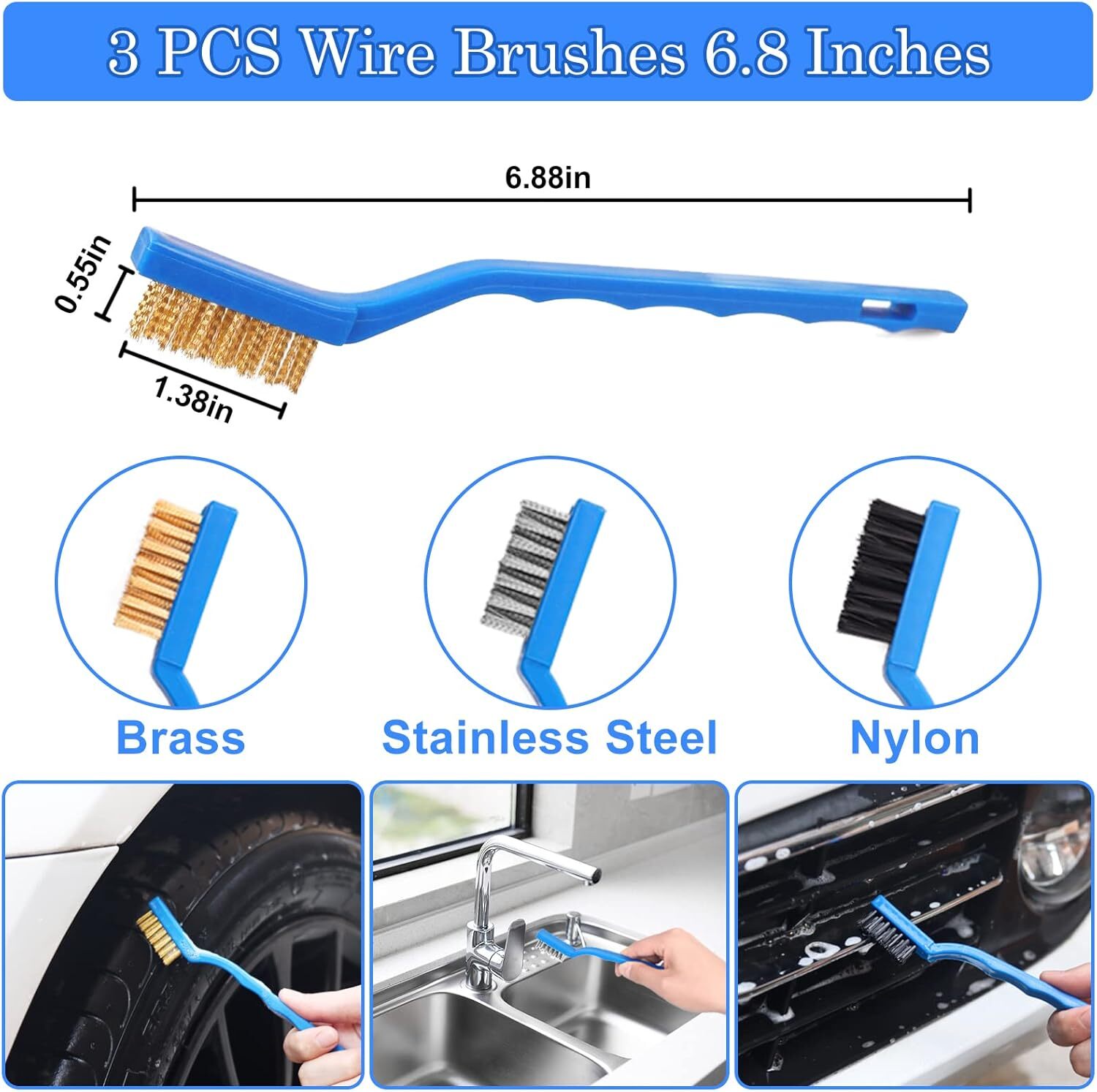 27Pcs Car Detailing Accessories Set - Car Wheel Tire Brushes with Tool Box Kit - Image 5