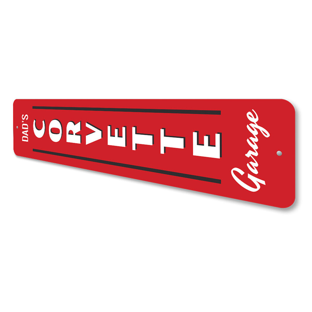 Vertical Chevy Corvette Garage Metal Sign Chevrolet Automotive Car Man Cave - Image 4