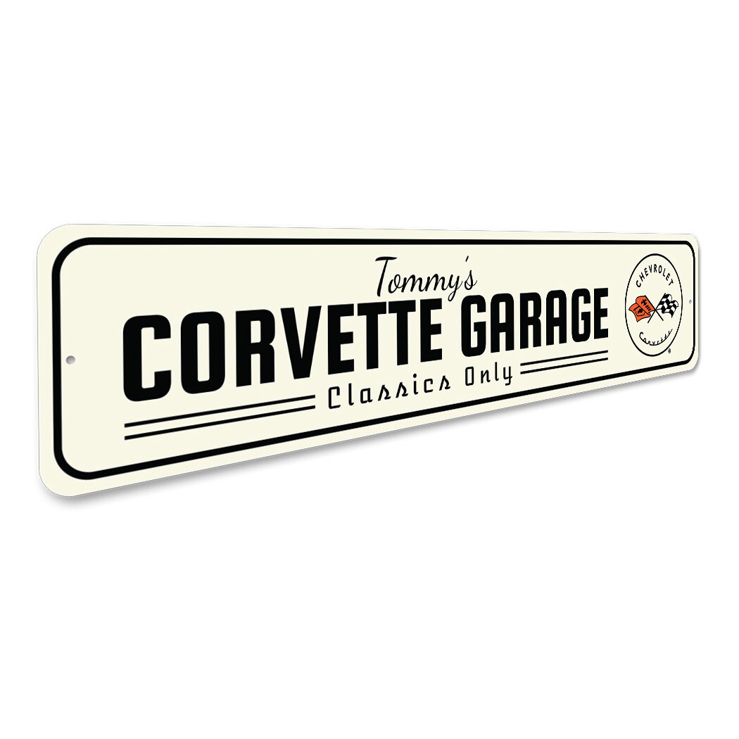 Chevy Corvette Garage Aluminum Metal Sign Chevrolet Automotive Car Man Cave - Image 3