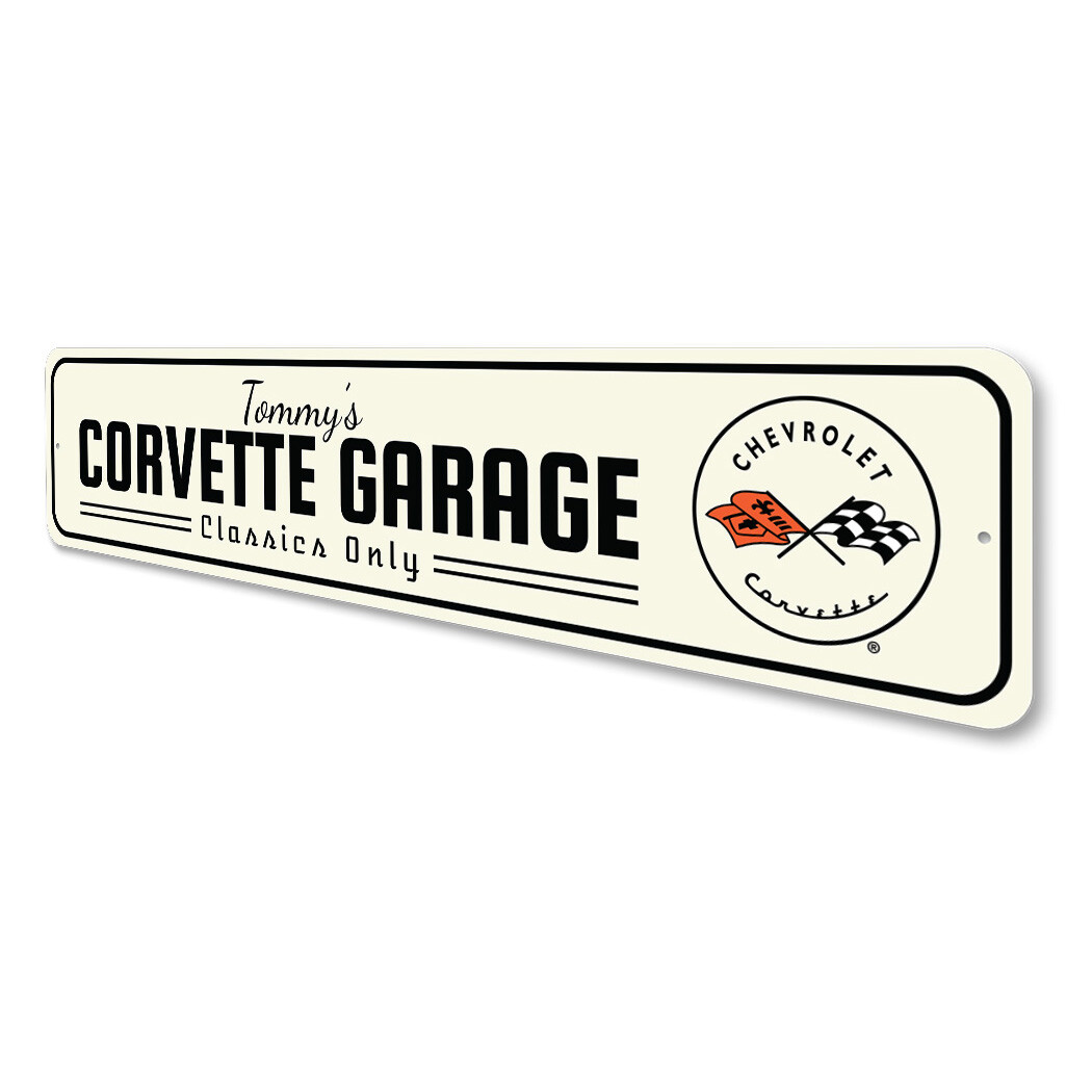 Chevy Corvette Garage Aluminum Metal Sign Chevrolet Automotive Car Man Cave - Image 4