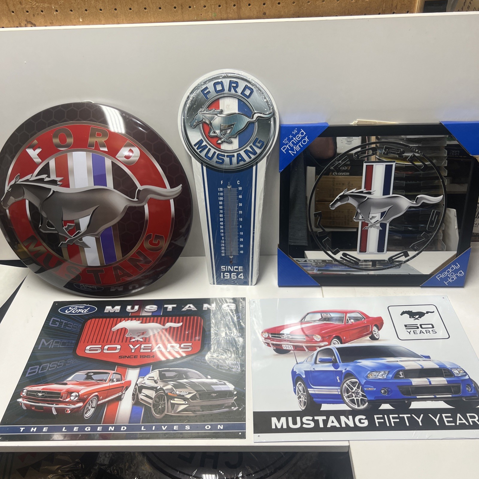 The Ultimate Ford Mustang Home Decor 5 Peace Package Office, Man Cave, Garage 