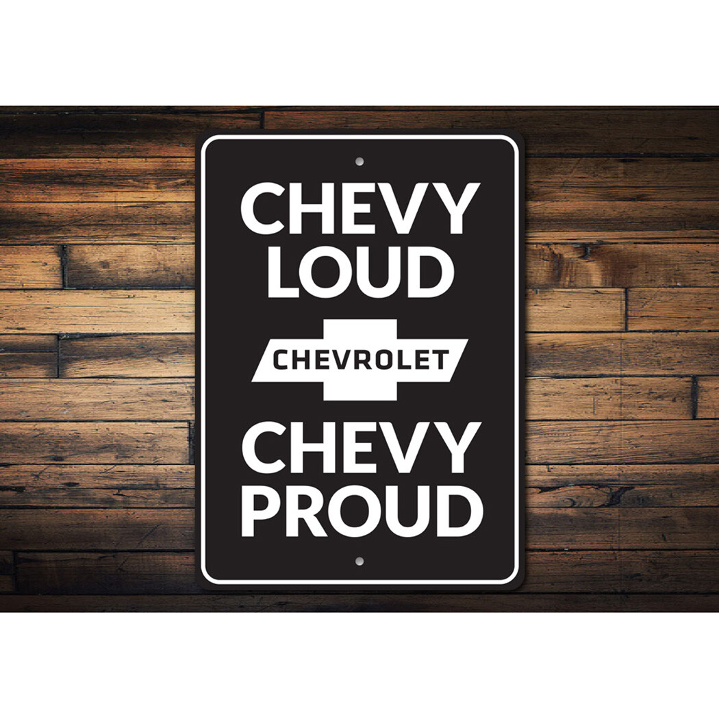 Chevy Loud Proud Metal Sign Chevrolet Automotive Car Man Cave Sports Classic - Image 2