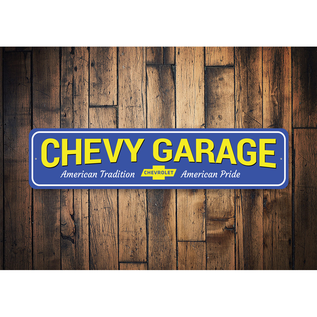 Chevy Garage Metal Sign Chevrolet Automotive Car Man Cave Sports Memorabilia - Image 2