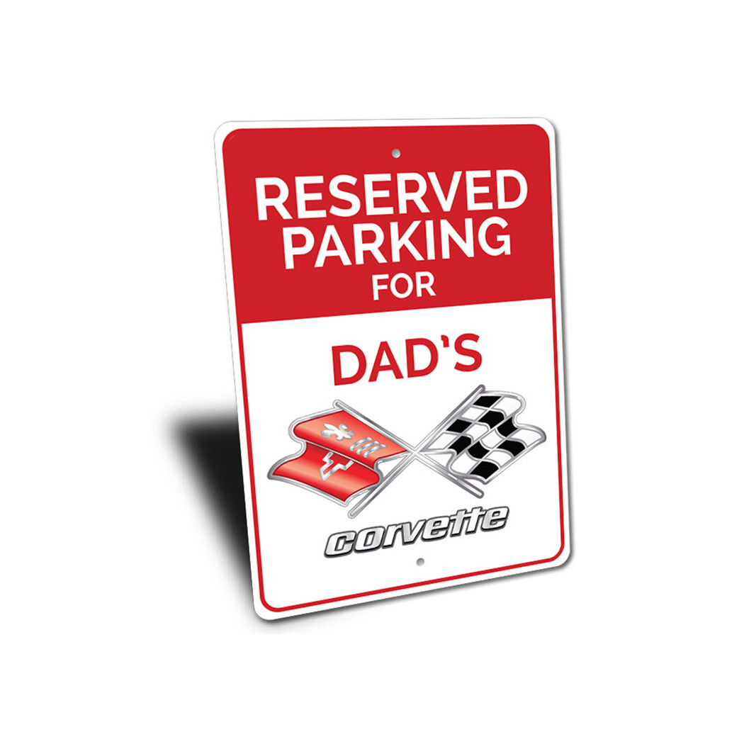 Reserved Parking Chevy Corvette Metal Sign Chevrolet Automotive Car Man Cave - Image 3