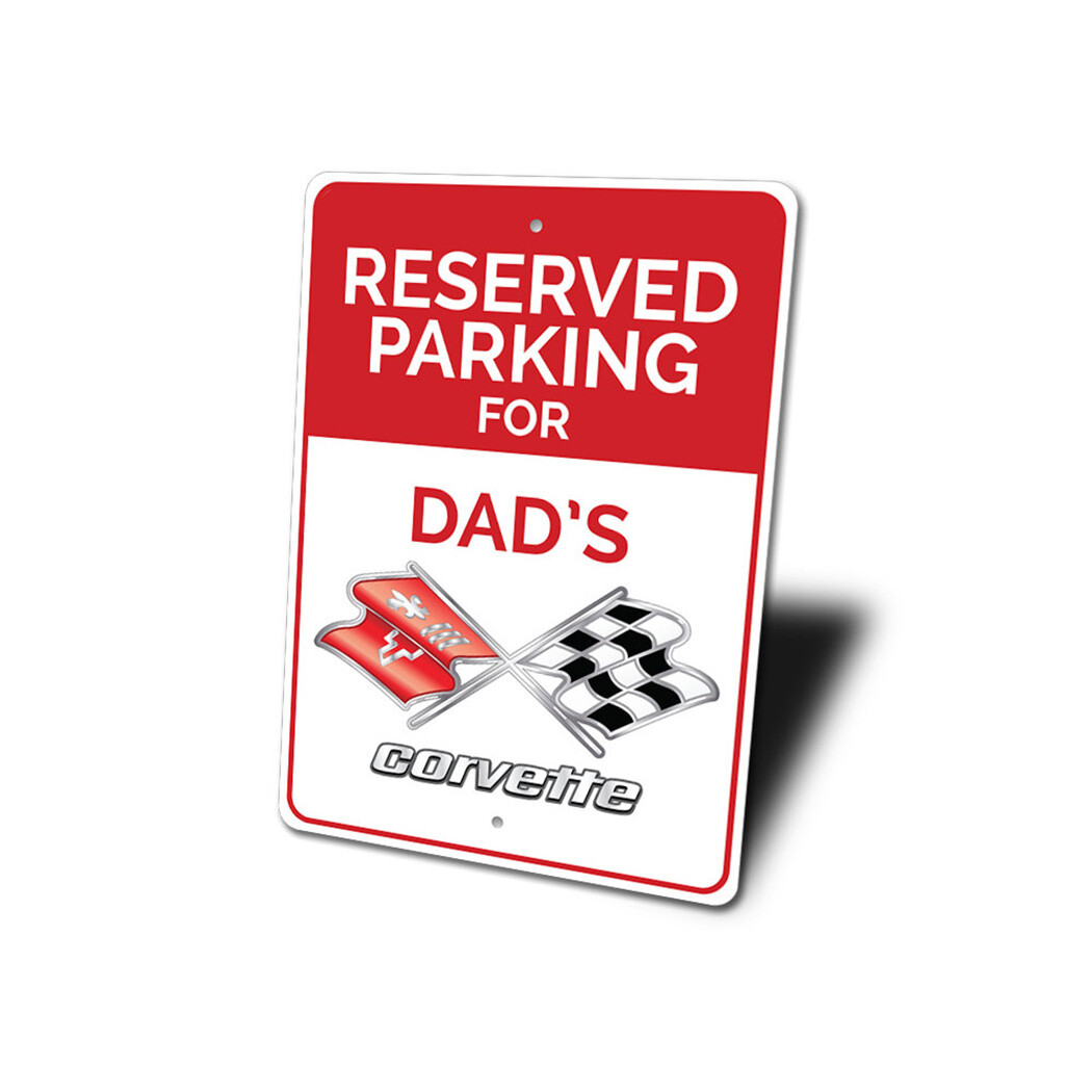 Reserved Parking Chevy Corvette Metal Sign Chevrolet Automotive Car Man Cave - Image 4