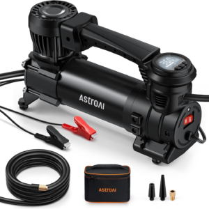 T4 Heavy-Duty Air Compressor Truck Tire Inflator with 1.97CFM Auto Shutoff 12V,