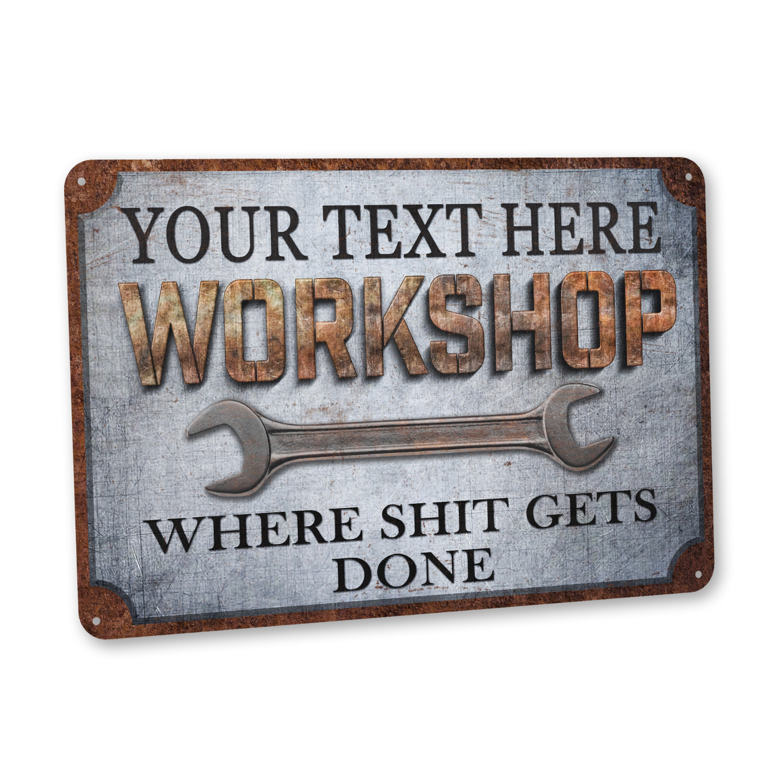 Custom Workshop Sign Wrench Garage Man Cave Gift for Men Metal Auto 108120129010 - Image 3