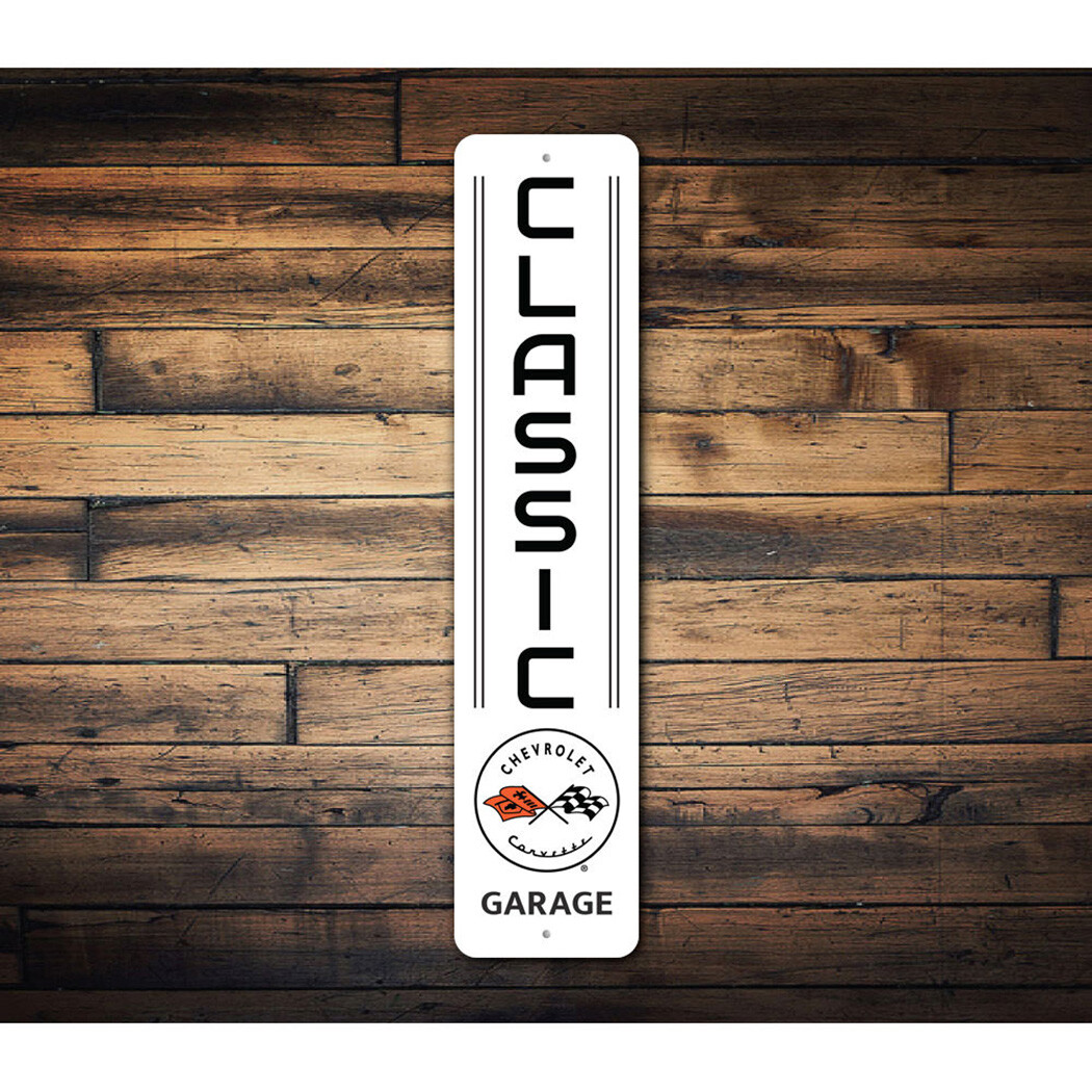 Classic Garage Chevy Corvette Metal Sign Chevrolet Automotive Car Man Cave Sport - Image 2