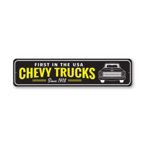 USA Chevy Truck Sign Chevrolet Automotive Car Man Cave Sports Automobile Retro