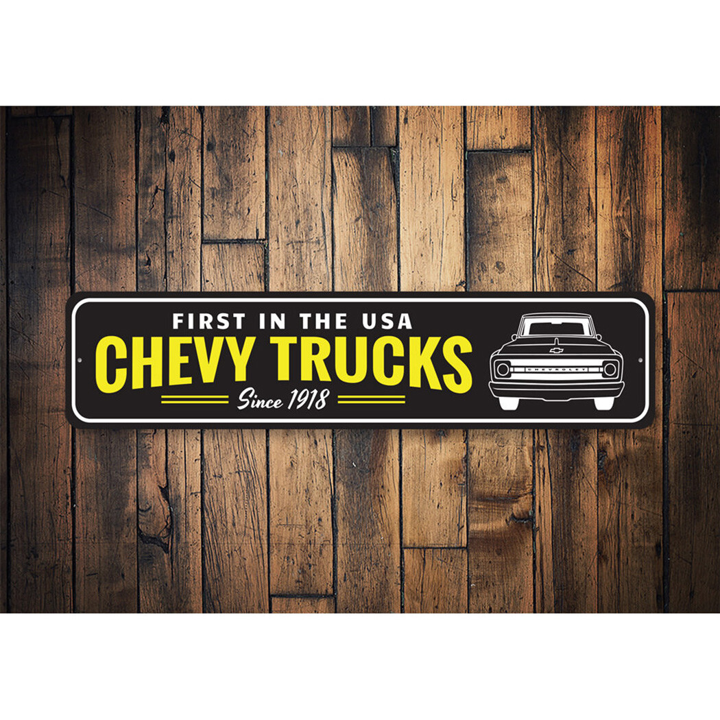 USA Chevy Truck Sign Chevrolet Automotive Car Man Cave Sports Automobile Retro - Image 2