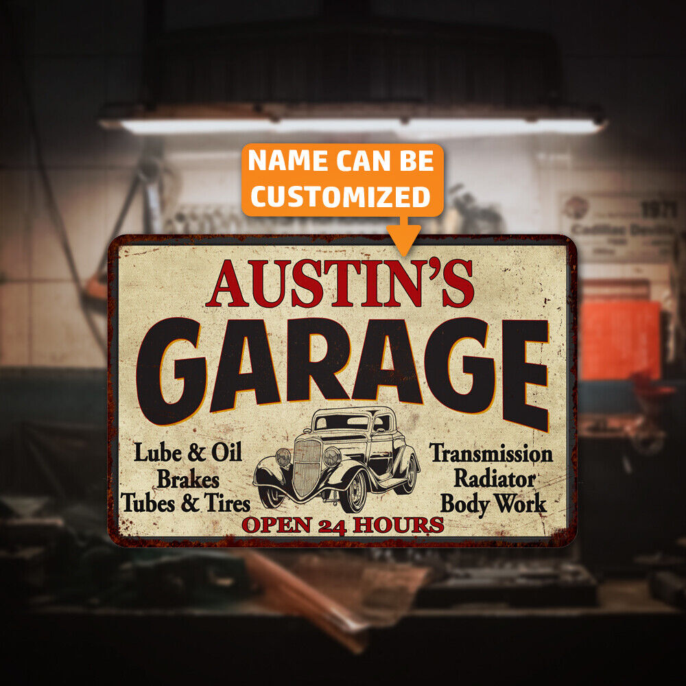 Personalized Garage Metal Sign Man Cave Custom Decor Gift 108120014001 - Image 2