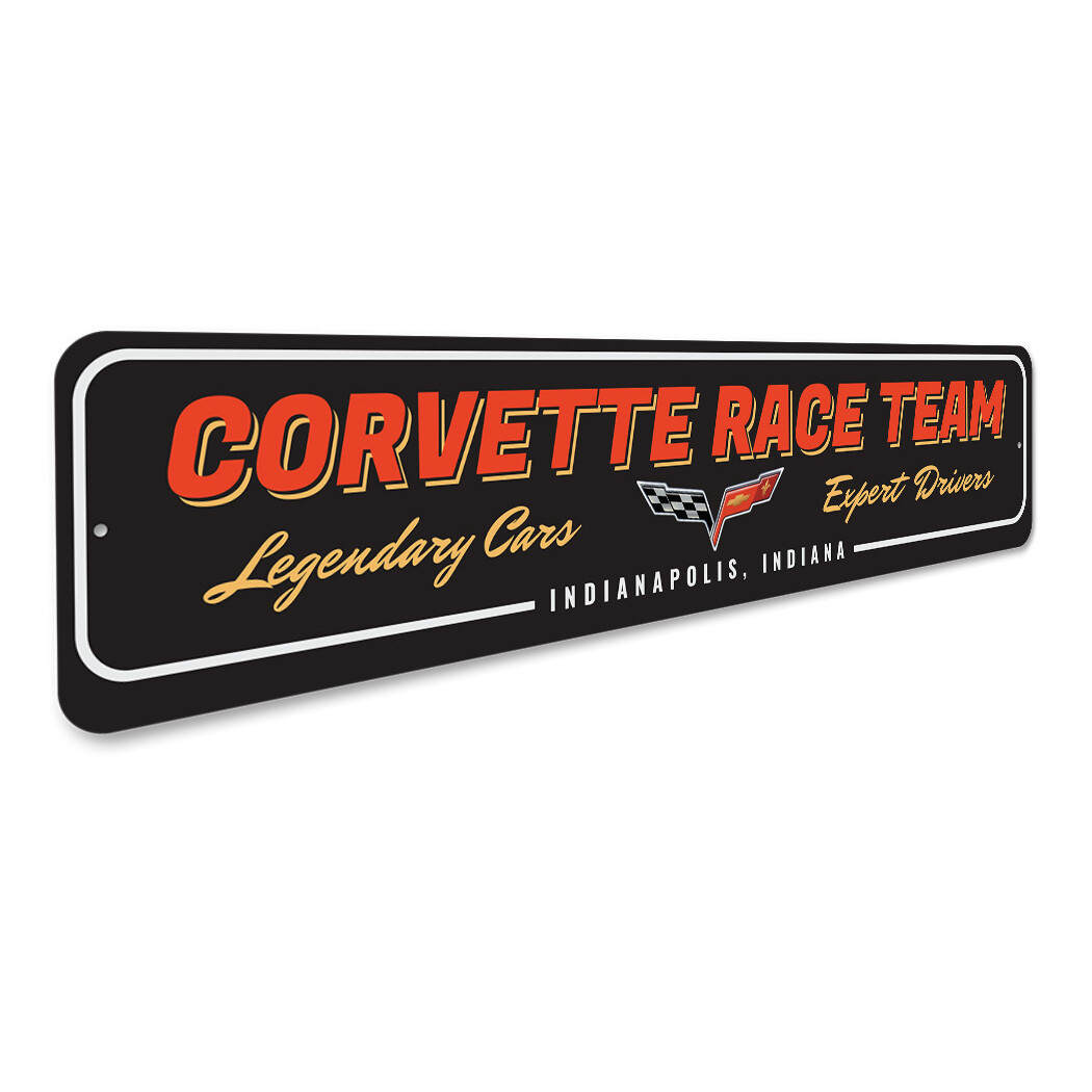 Chevy Corvette Race Team Metal Sign Chevrolet Automotive Car Man Cave Sports - Image 3
