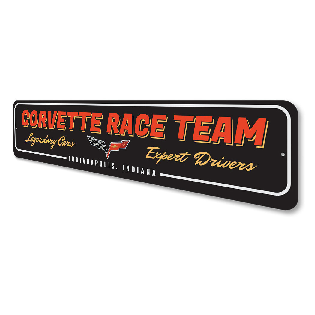 Chevy Corvette Race Team Metal Sign Chevrolet Automotive Car Man Cave Sports - Image 4