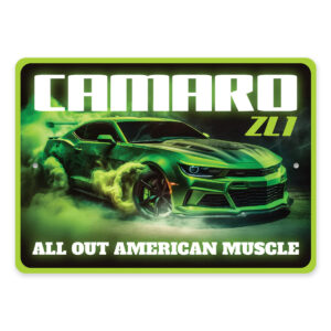 Chevy Camaro ZL1 All Out American Muscle Sign Chevrolet Automotive Car Man Cave