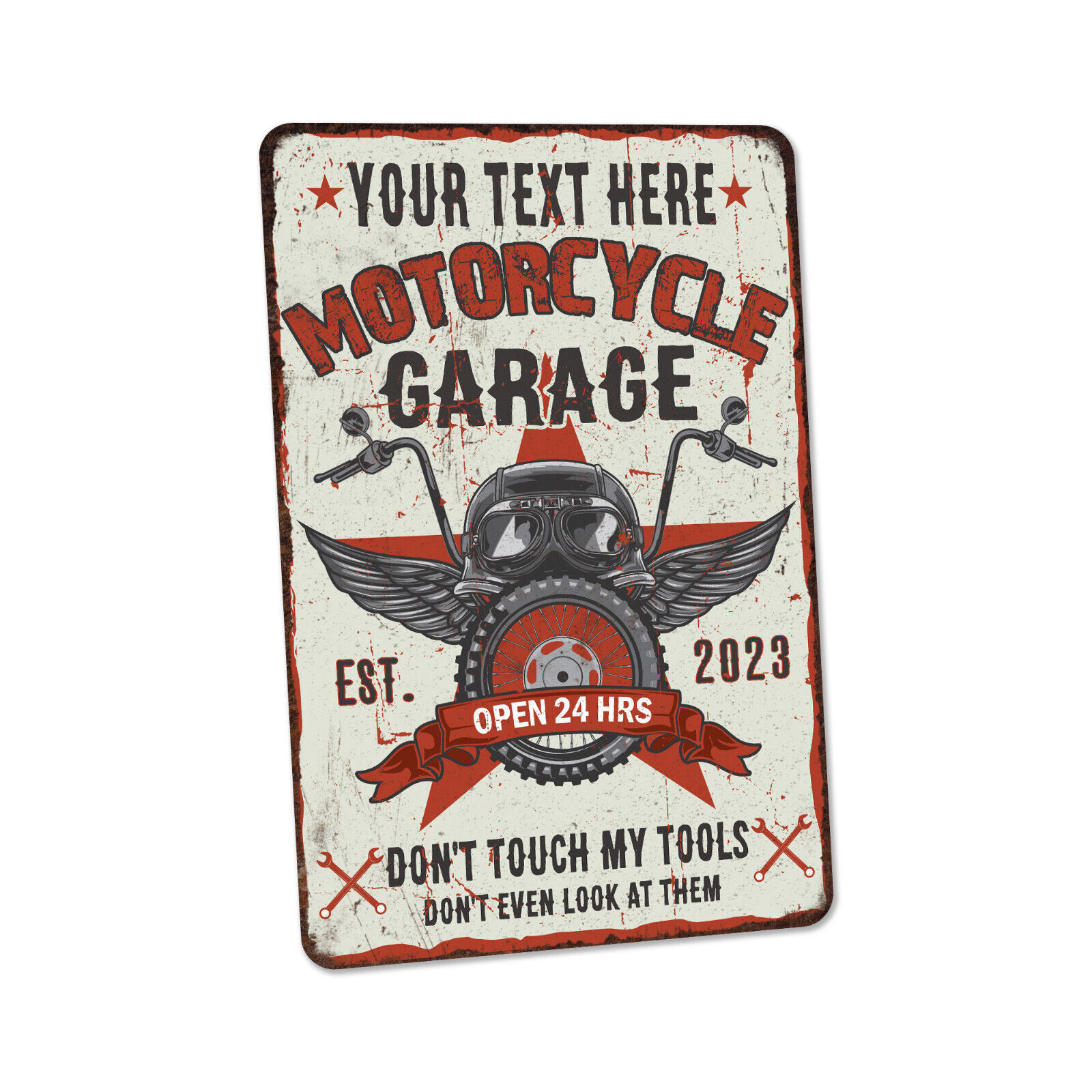 Custom Garage Sign Motorcycle Man Cave Gift for Men Metal Sign Auto 108120129002