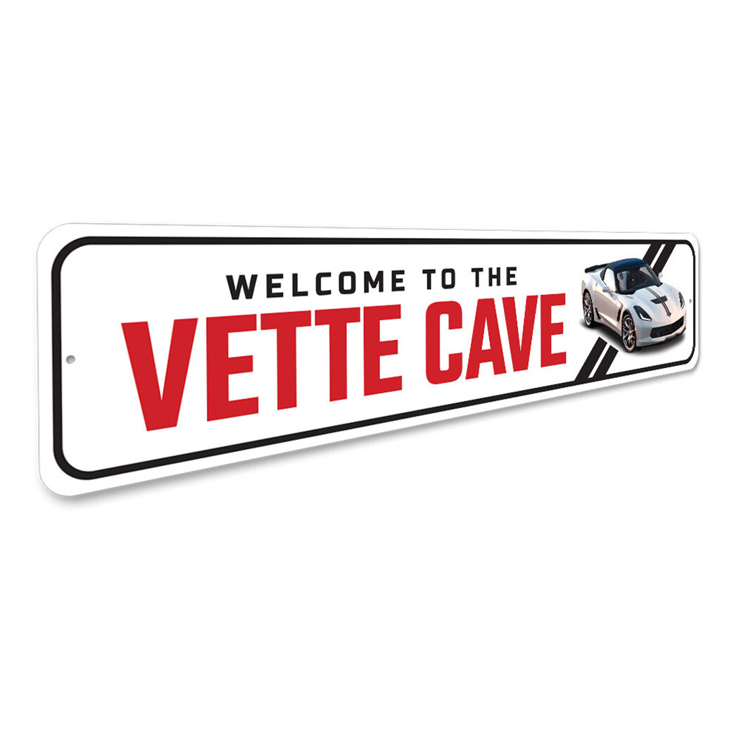 Vette Cave Chevy Corvette Metal Sign Chevrolet Automotive Car Man Sports - Image 3