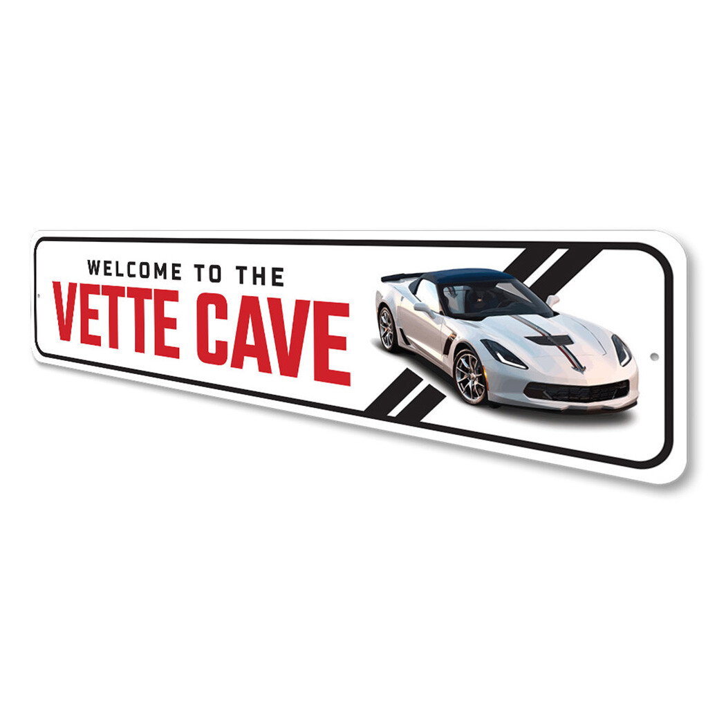 Vette Cave Chevy Corvette Metal Sign Chevrolet Automotive Car Man Sports - Image 4