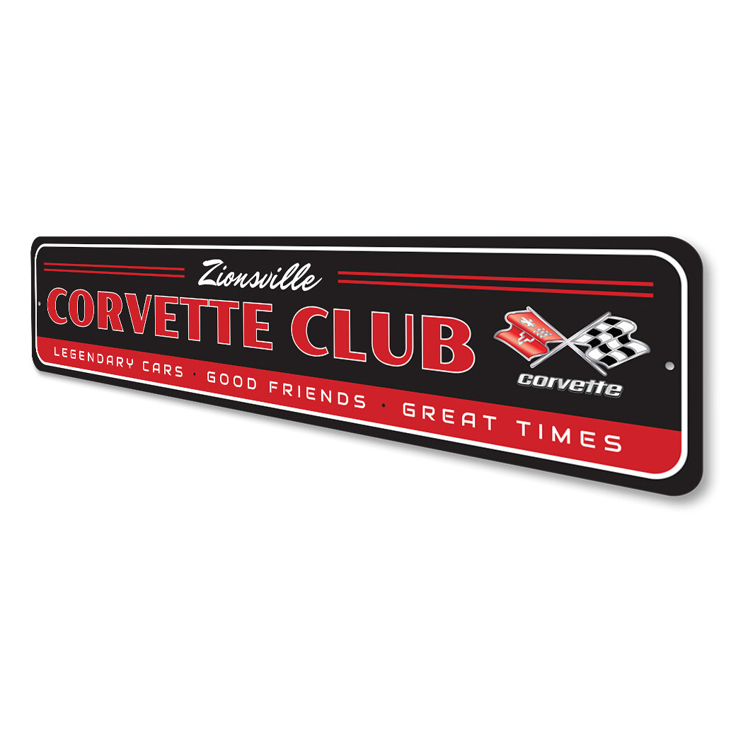 Chevy Corvette Club Aluminum Metal Sign Chevrolet Automotive Car Man Cave Sports - Image 4