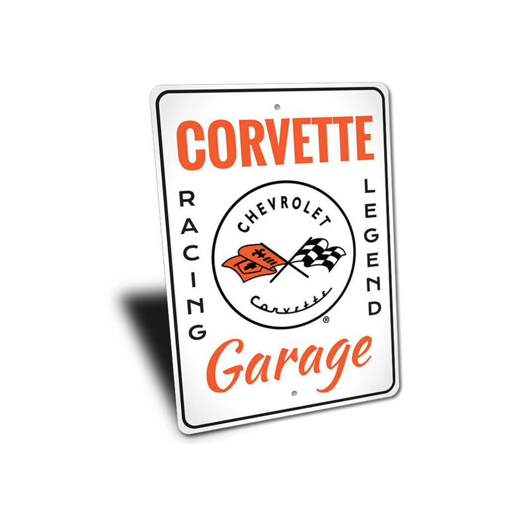Vintage Chevy Corvette Garage Metal Sign Chevrolet Automotive Car Man Cave Retro - Image 3