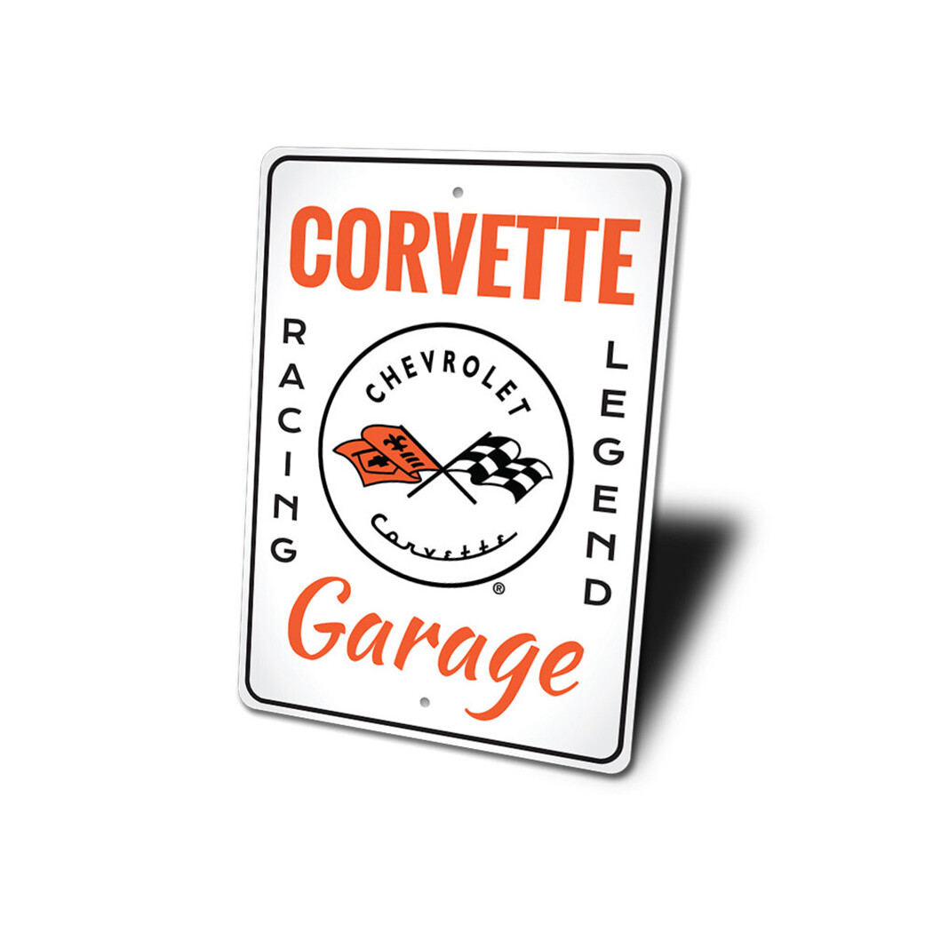 Vintage Chevy Corvette Garage Metal Sign Chevrolet Automotive Car Man Cave Retro - Image 4