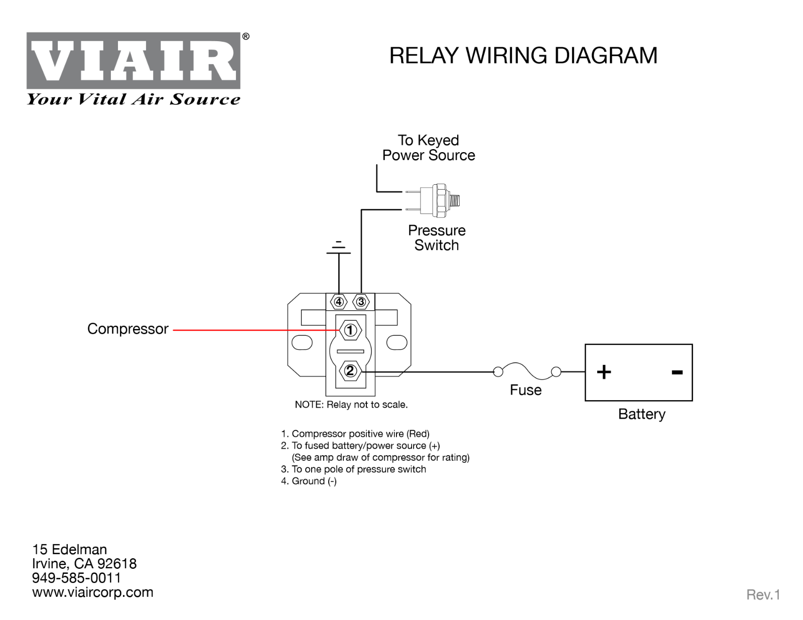 Pac 80 12V 80 AMP Heavy Duty Solenoid Relay For 12V DC Air Compressors Air Ride - Image 2